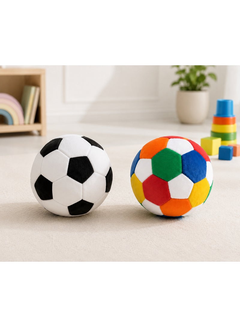 Lukadah 2 PCS Soft Foam Soccer Ball Set for Kids | Lightweight Indoor & Outdoor Sports Balls | Safe Soft Play Balls for Children Ages 3+ - Image 2