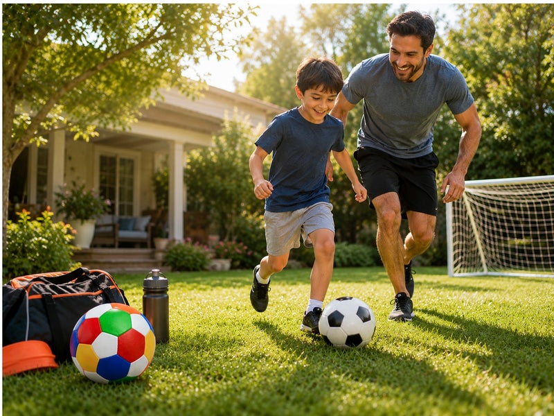 Lukadah 2 PCS Soft Foam Soccer Ball Set for Kids | Lightweight Indoor & Outdoor Sports Balls | Safe Soft Play Balls for Children Ages 3+ - Image 5