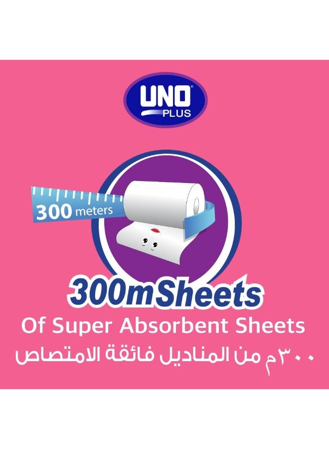 uni charm UNO Plus Maxi Roll, 300 Meters, Super Absorbent, Embossed - Image 5