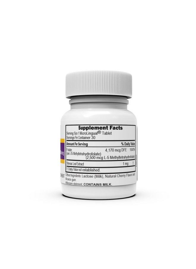 Superior Source Methylfolate 5Mthf 2500 Mcg Quick Dissolve Sublingual Tablets 30 Ct Biologically Active Form Of Folate Cardiovascular Health Energy Metabolism & Prenatal Development Nongmo  - Image 3