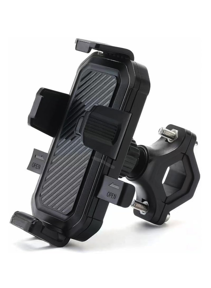 Motorcycle Bike Bike Scooter Universal Phone Holder On Mirror Screw, Suitable for All Smartphones with 360 Degree Rotation Shock Absorption, Durable Strong Arms Adjustable and Rotate - Image 1