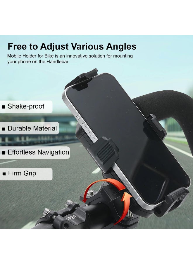 Motorcycle Bike Bike Scooter Universal Phone Holder On Mirror Screw, Suitable for All Smartphones with 360 Degree Rotation Shock Absorption, Durable Strong Arms Adjustable and Rotate - Image 4