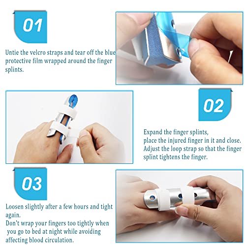 BRMDT Finger Splint Thumb Splint Pinky Finger Splint for Broken/Injured Fingers Stabilization, Adjustable Immobilization for Mallet Fingers/Trigger Fingers Joints, Relieve Pain of Arthritis (3 Size) - Image 4