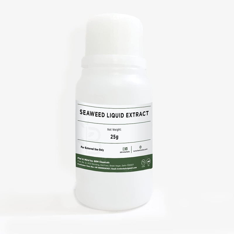 BRM HERBALS BRM Herbals Seaweed Liquid Extract Water Soluble 25 Grams For Soap Making Shampoo Cosmetics Lotions Creams Face Wash Serum Making Diy Personal Care For Face Hair Skin Body  - Image 1