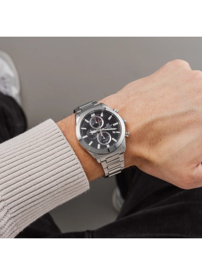 Casio Edifice Men's Watch - EFB-710D-1AVUDF Black Dial, Silver Band - Image 3
