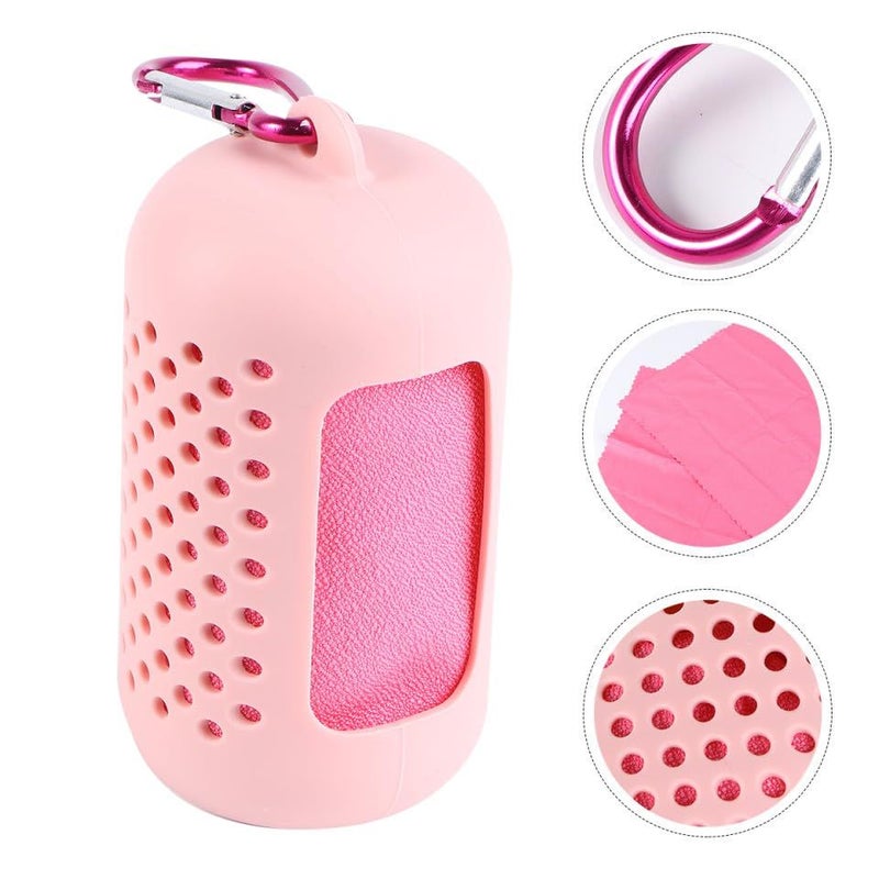 Pink Large Microfiber Sports Towel Fast Drying Absorbent for Yoga Travel - Image 4