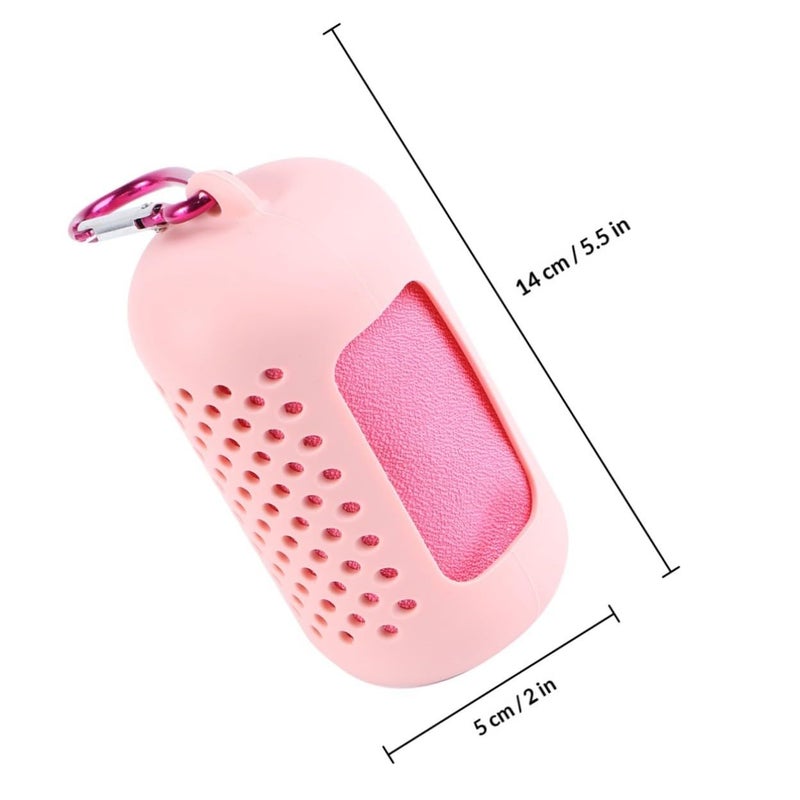 Pink Large Microfiber Sports Towel Fast Drying Absorbent for Yoga Travel - Image 3