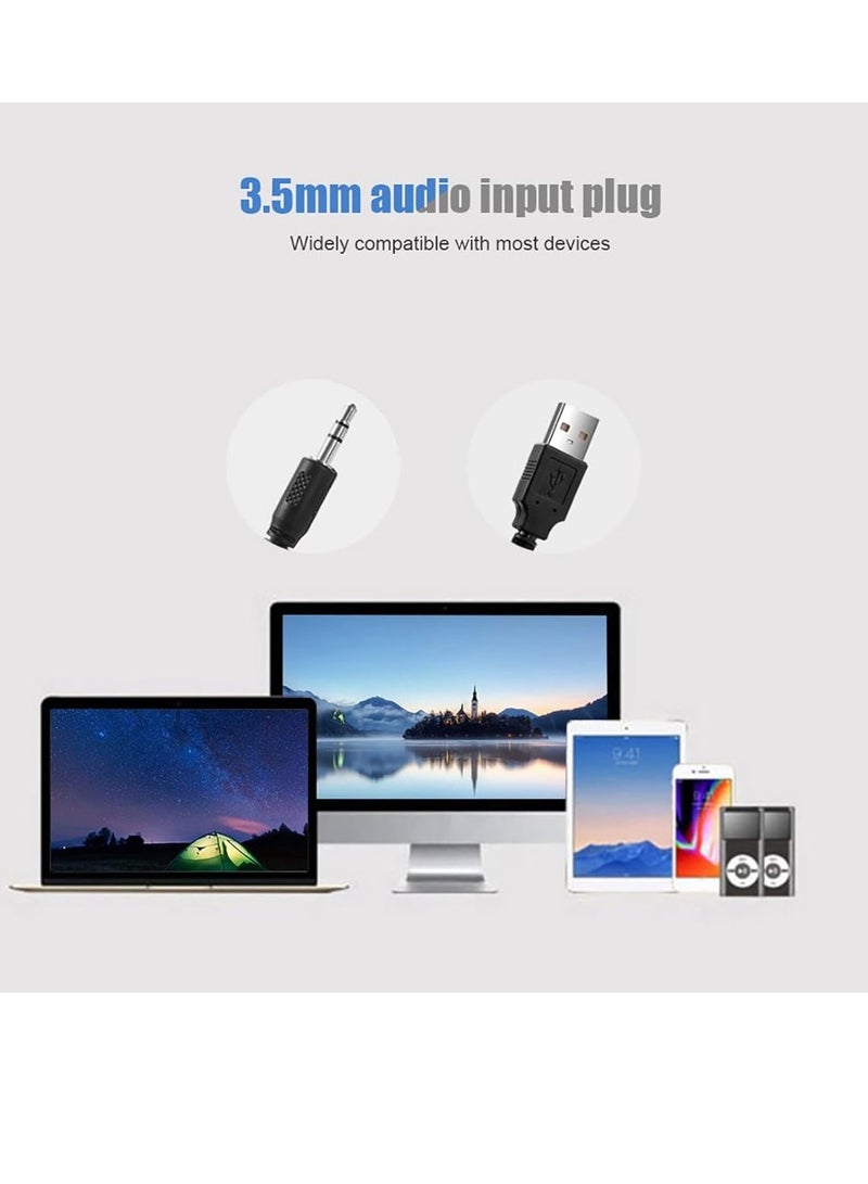 T16 Wooden Computer Speaker Box - (6W) 3W * 2.0 channels - Wired 3.5mm Jack + USB Powered - Wooden Single Box Full Stereo Desktop Speaker For Laptop, Desktop PC | Wooden - Image 4