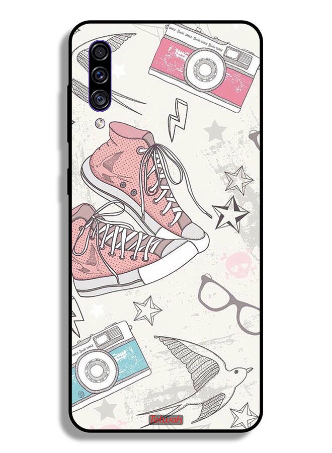 Tolwak Samsung Galaxy A50s Protective Case Cover Canva Shoes And Camera Art - Image 1