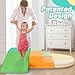 TODIBY 6Piece Soft PU Leather Toddlers Climbing Toys Baby Foam Climbing Blocks for Toddlers 3 Indoor Climb and Crawl Activity Play Set Foam Play Gym Climbing Structures Orange and Green - Image 4