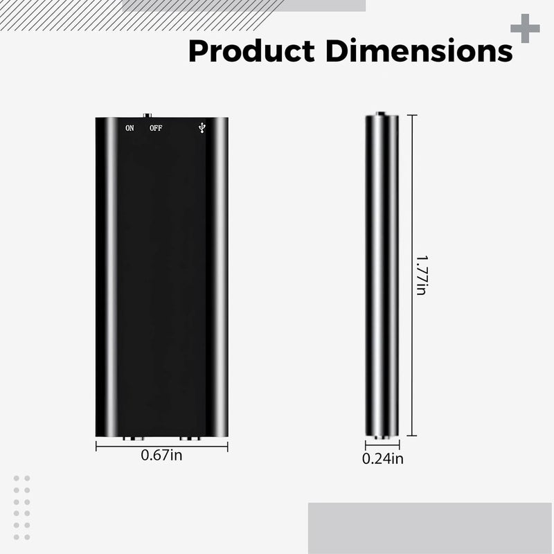 16GB Digital Voice Recorders, Mini Audio Recorders with One-Key Recording, Sound Activated Recorder Device, 192KBPS, Zinc Alloy Shell, Portable Recorder for Meetings and Lectures - Image 3