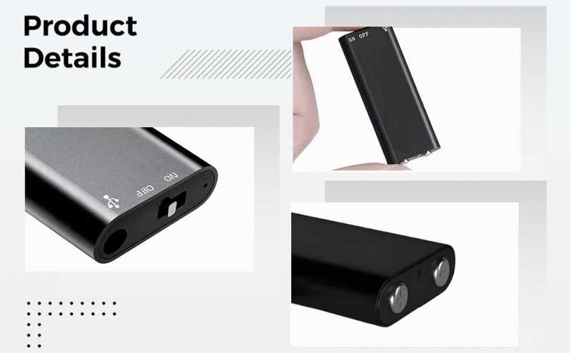 16GB Digital Voice Recorders, Mini Audio Recorders with One-Key Recording, Sound Activated Recorder Device, 192KBPS, Zinc Alloy Shell, Portable Recorder for Meetings and Lectures - Image 5