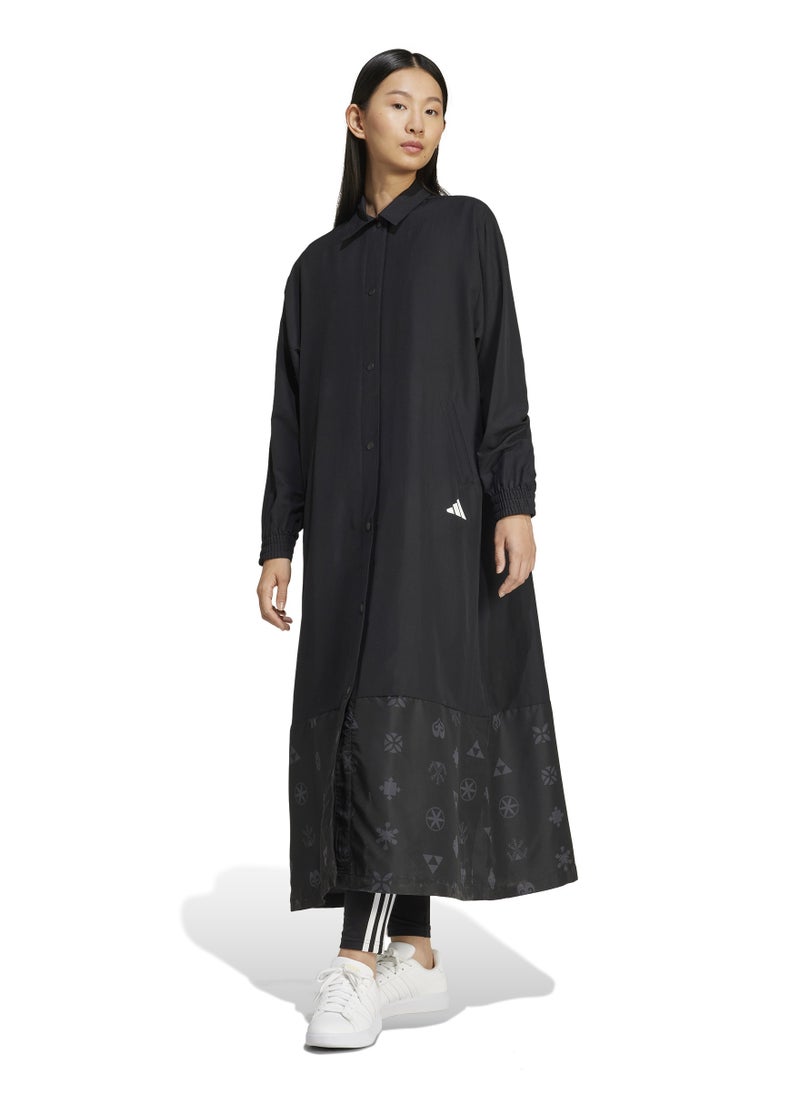 Adidas Bloom Sky Print Woven Extra Long Cover Up  - Image 1