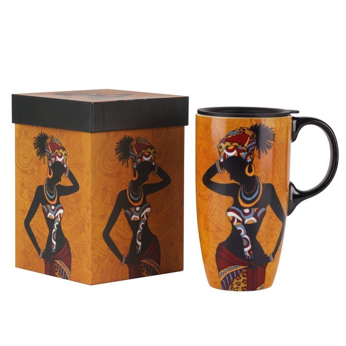 COFFEE CERAMIC MUG PORCELAIN LATTE TEA CUP WITH LID IN PRESENT BOX 17OZNOVELTY COFFEE MUGS FOR MEN WOMEN OFFICE HOME YOUNG LADY