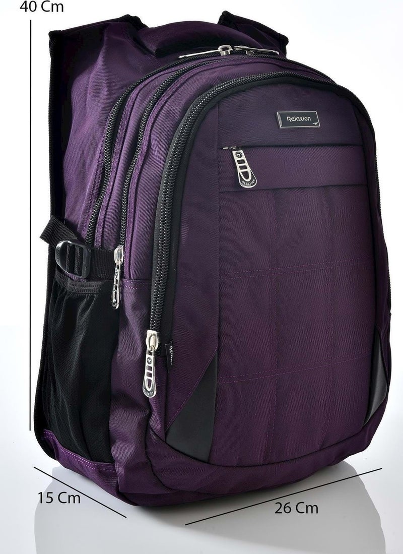 Relaxion Water Resistant Padded Daily & School Backpack with Bat Back Structure and Laptop Compartment  - Image 1
