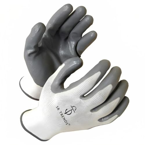 SR TRENDS Nitrile Coated Safety Gloves - Non-Slip, Oil/Abrasion Resistant, Heavy-Duty for Construction, Mechanics, Gardening, Plumbing & Automotive (24 Pair) - Image 1