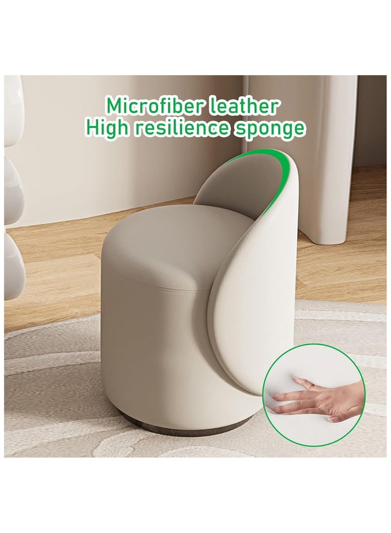 أيه دابليو دي طقم تسريحة عصري بلون كريمي مع مرآة LED وكرسي مبطن – طاولة مكياج فاخرة بتصميم عصري وأدراج تخزين – مثالية لغرف النوم - Image 5