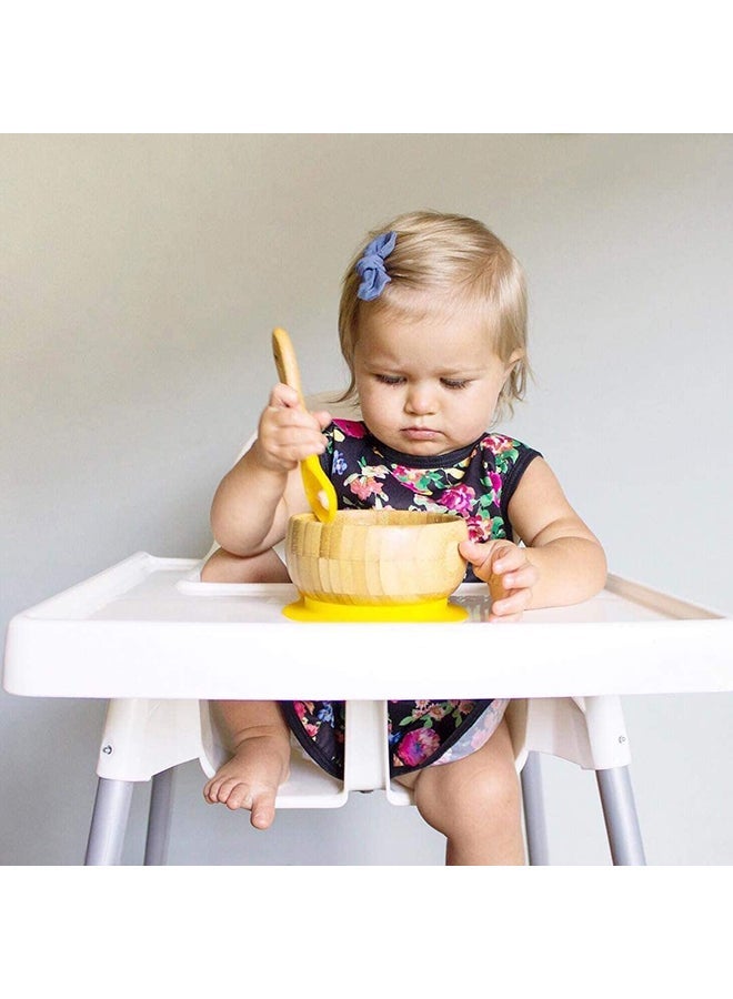 NIBEMINENT Baby Toddler Bamboo Bowl And Spoon With Silicone Suction - Assorted  - Image 2
