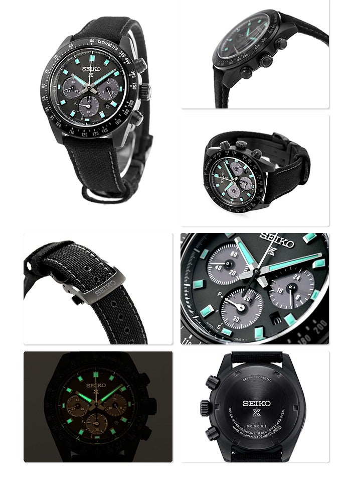 سيكو Seiko Black Series Speed Timer Solar Prospex Strap SBDL105 - Image 2