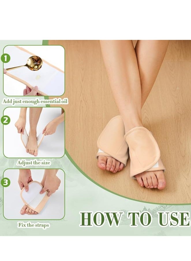 general 2 Piece Castor Oil Foot Pad Set, Reusable Castor Oil Foot Pad, Castor Oil Flannel with Hook and Loop Strap for Feet, Castor Oil Free - Image 3