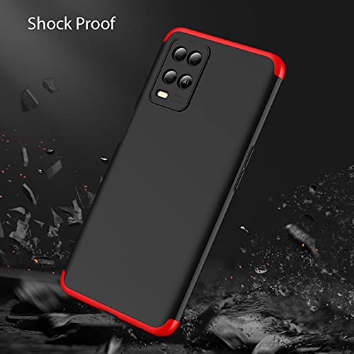 KAPA Poly Carbonate Double Dip Full 360 Protection Back Case Cover for Oppo A54 (4G) (Red,Black) - Image 3
