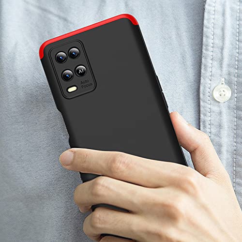 KAPA Poly Carbonate Double Dip Full 360 Protection Back Case Cover for Oppo A54 (4G) (Red,Black) - Image 5