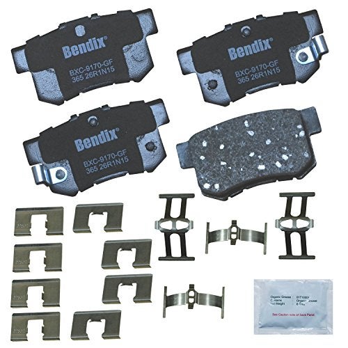 Bendix Priority1 CFC365 Ceramic Rear Brake Pads for Select Models Acura CL,CSX,EL,ILX,Integra,Legend,RSX,TL,TSX,Vigor,Honda Accord,Civic,CR-Z,Prelude,S,MG ZR,Suzuki Kizashi,SX4,SX4 Crossover - Image 1