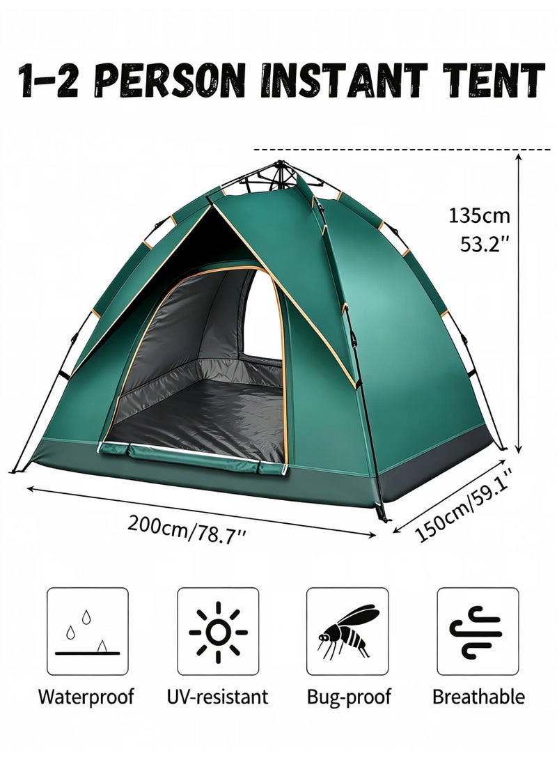 Snooe AutoPop Pro Instant Person Camping Tent - 3s Setup Waterproof Windproof Tent with UV Shield & Ventilation, Ultra-Light 5.5lbs All-Weather Shelter for Hiking, Beach, Family Travel - Image 2