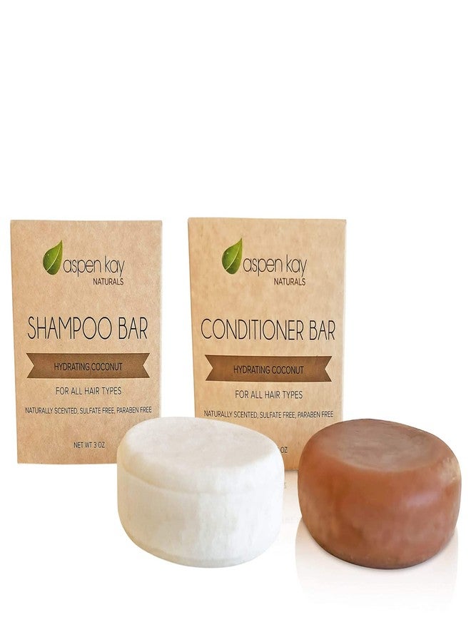 Aspen Kay Naturals Coconut & Argan Oil Shampoo & Conditioner Bar Set, Deep Moisturizing for Dry Damaged Hair. Hydrating Solid Bar for Curly, Coily & Color Treated Hair, Vegan & Sulfate Free, USA Made. - Image 1