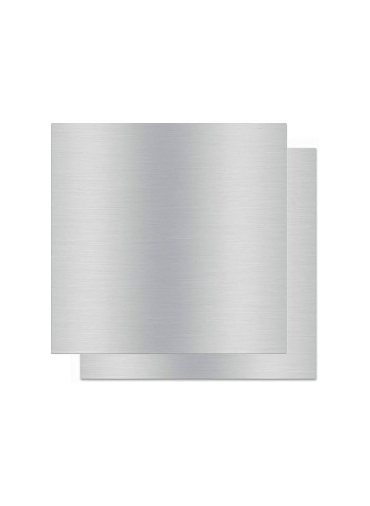 VITION 2 Pack Aluminum Sheets 0.5mm Thick, 85mm Length, 55mm Width, Practice Blank Aluminium Stamping Sheets Panel Plate Metal Craft for Jewelry Making Hand Stamping Embossing Etching - Image 1