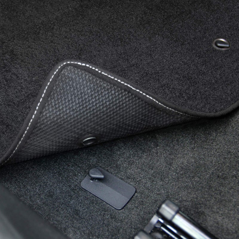 Lloyd Mats Custom-Fit Carpeted Floor Mats Premium Luxury Car Floor Liners for C6 Corvette 2007.5-2013.5 (Charcoal, Front Mats - Flag) - Image 3