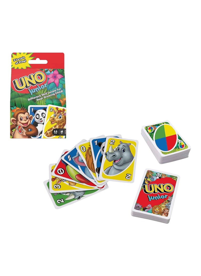 ماتيل جيمز لعبة بطاقات UNO Junior للأطفال بعمر 3 سنوات فما فوق  - Image 1