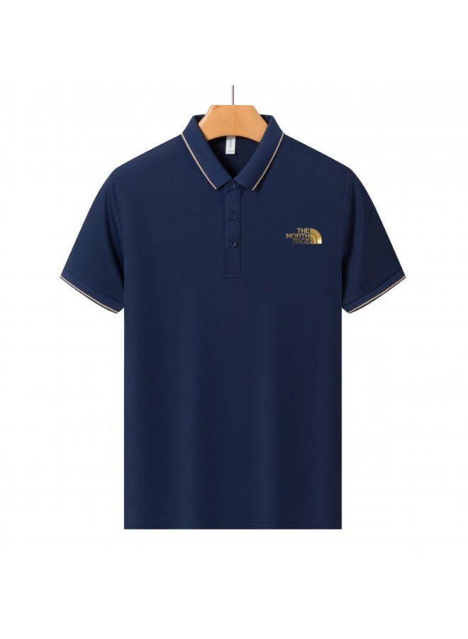 The North Face Contrast Trim Polo Shirt | Premium Moisture-Wicking Piqué Cotton Short Sleeve Casual Top with Gold Logo Embroidery - Image 5