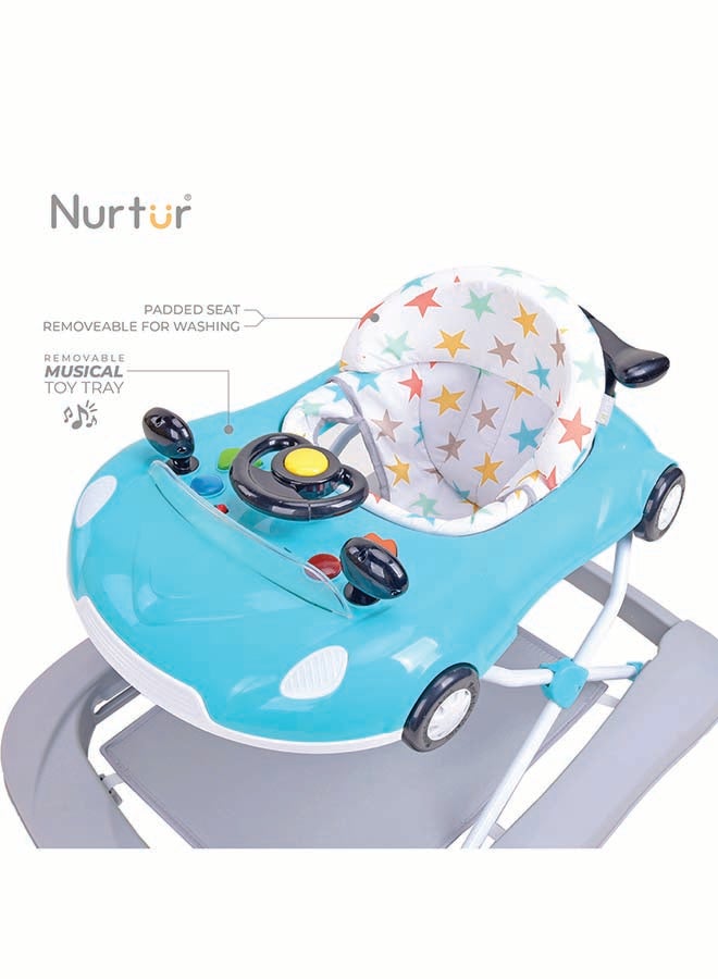 Nurtur 4 In 1 Baby Multi Walker-rocking Function- Music - 5 Height Adjustment- feeding table, car mould, easy fold - Multi - Image 2