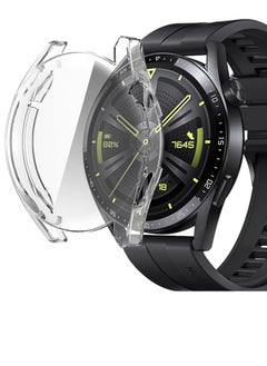 Miimall Case for Huawei Watch GT 3 42mm Ultra-thin HD Soft TPU Screen Protector Bumper Protective Shell Shockproof All-Around Protective Case Cover for Huawei Watch GT3-Clear