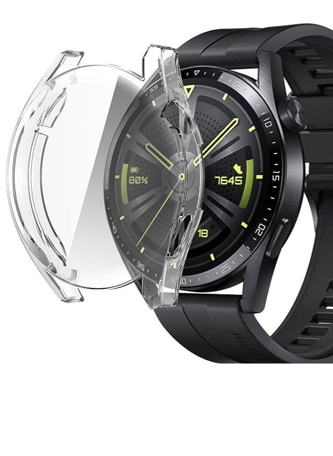 Generic - Miimall Case for Huawei Watch GT 3 42mm Ultra-thin HD Soft TPU Screen Protector Bumper Protective Shell Shockproof All-Around Protective Case Cover for Huawei Watch GT3-Clear - Image 1