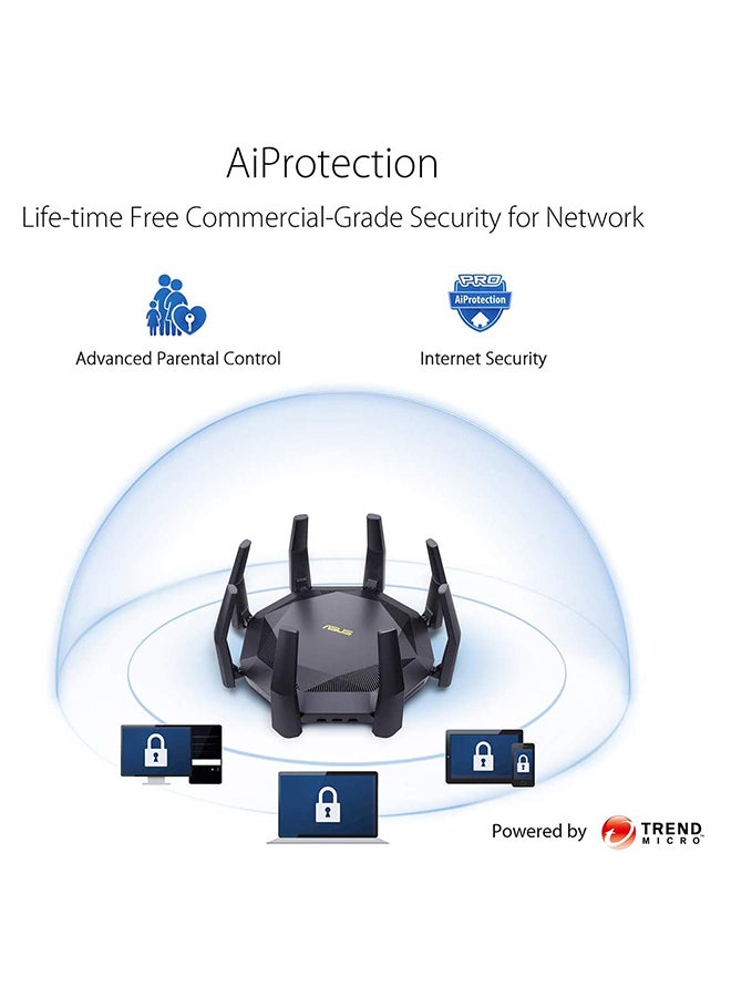 ASUS RT AX89X, 12 Stream AX6000 Dual Band Wi Fi 6 Router Black - Image 5
