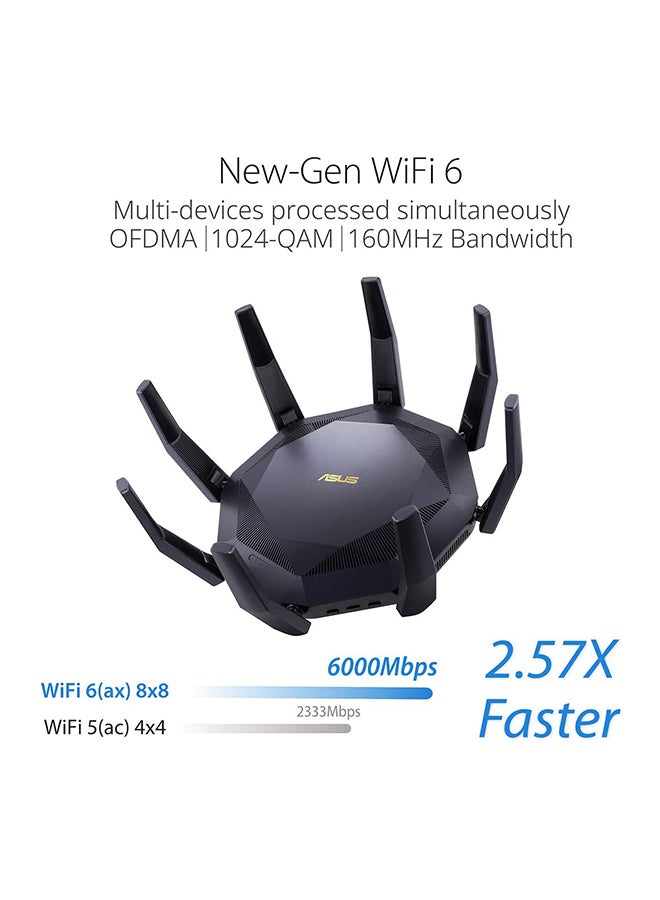 ASUS RT AX89X, 12 Stream AX6000 Dual Band Wi Fi 6 Router Black - Image 3