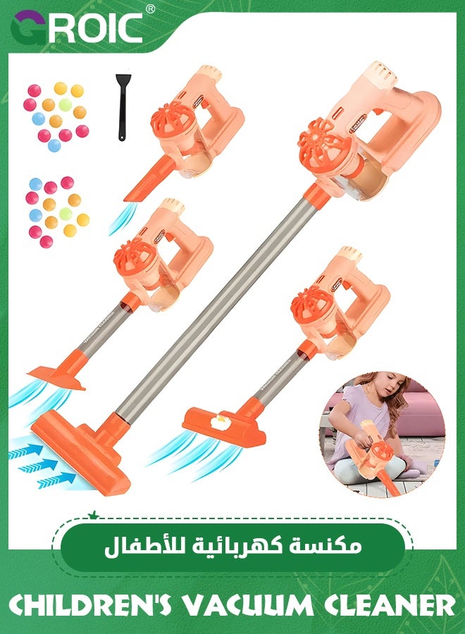 GROIC 3-in-1 Kids Vacuum That Really Works,Electric Vacuum Toy with Lights and Sounds,Perfect Pretend Play Cleaning Toy for Toddlers,Fun Kids Working Toy Vacuum Cleaner for Realistic Play - Image 1