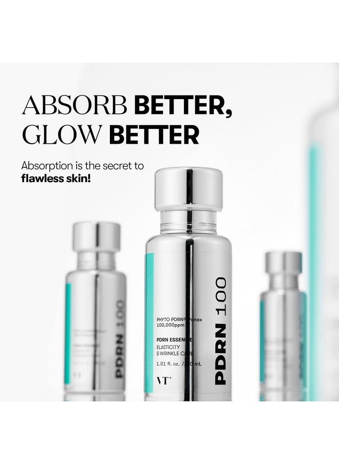 VT COSMETICS - Pdrn 100 Essence, Intensive Glow Serum, Vegan Pdrn 100,000Ppm, Skin Restoration & Recovery, Hydrating, Moisturizing, Firming, Fine Lines, Korean Skincare 1.01 Fl. Oz. - Image 1