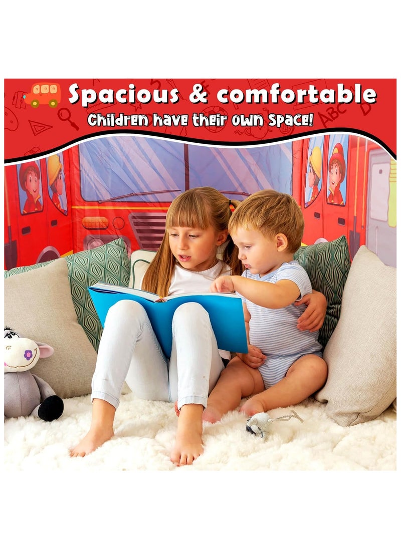 NNEWVANTE for 3-8 YearFire truck tent: Truck Play Tent Pop Up Playhouse Toys for Kids Gifts for 3 4 5 6 7 8 Year Old Boys Girls Toy Presents Foldable Play Tent Set Outdoor Indoor Garden Childrens Toy.Firetruck  - Image 4