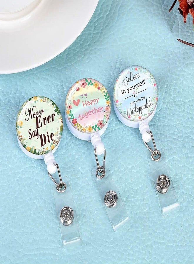 Anffilona Retractable ID Badge Holder Nurse Badge Reels with Clip Name Card Holders for Office Worker Doctor Nurse (Multicoloured-C) - Image 2