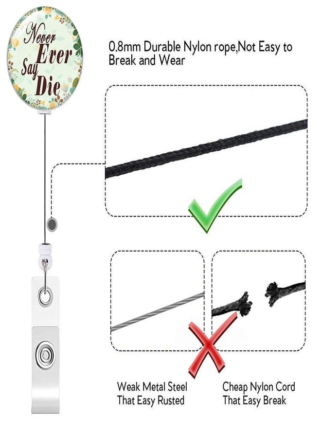 Anffilona Retractable ID Badge Holder Nurse Badge Reels with Clip Name Card Holders for Office Worker Doctor Nurse (Multicoloured-C) - Image 4