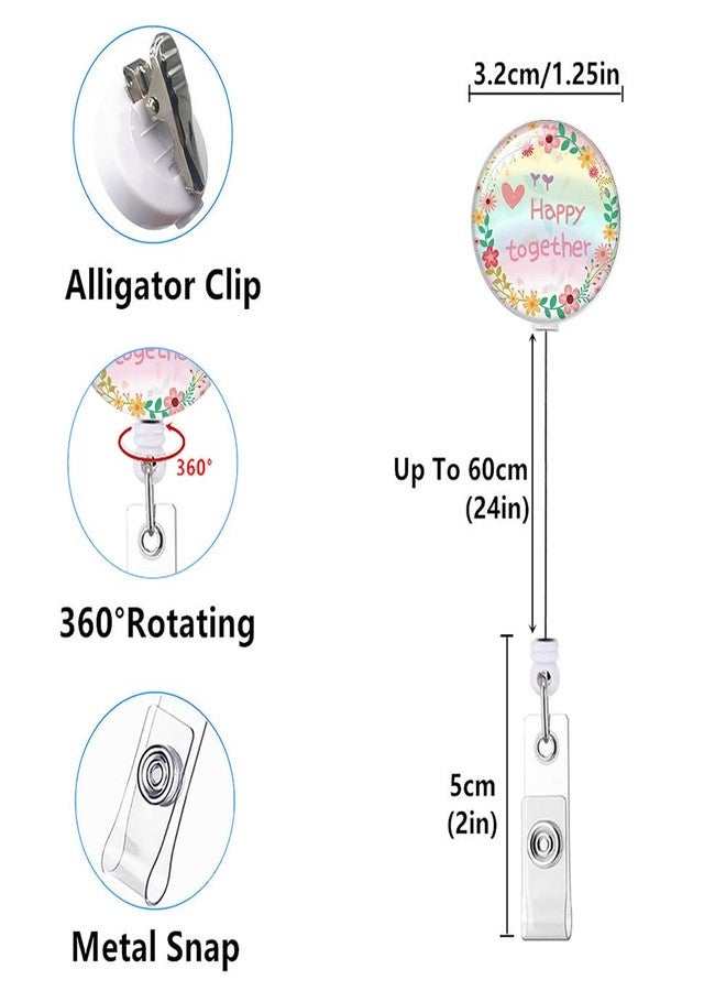 Anffilona Retractable ID Badge Holder Nurse Badge Reels with Clip Name Card Holders for Office Worker Doctor Nurse (Multicoloured-C) - Image 3