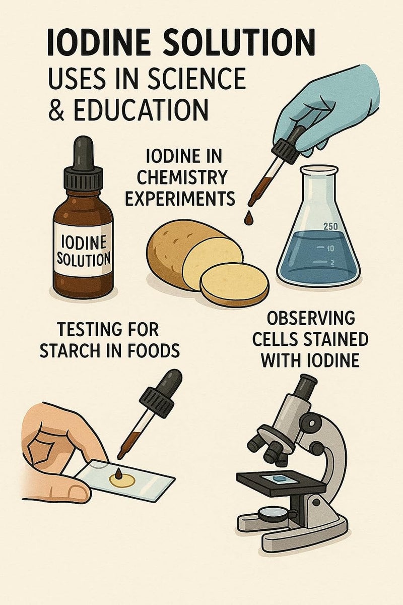 RIGHTPURE محلول اليود 1% (وزن/حجم) | درجة كاشف مختبر للاستخدام العلمي والتعليمي | كاشف تحليلي في زجاجة كهرمانية / 100 مل - Image 4