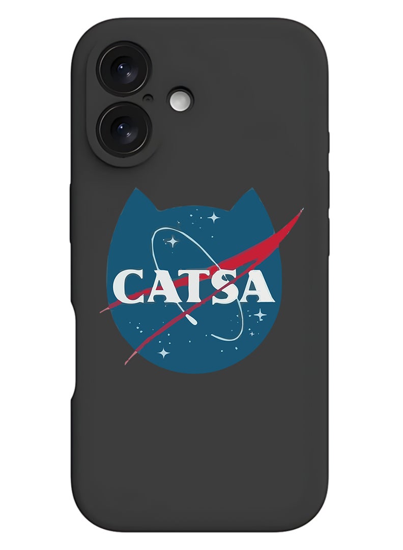 Theodor Protective Slim Fit Case Liquid Silicone Cover with Full Body Protection Anti-Scratch Shockproof Case For Apple iPhone 17 (Black) Catsa-01 - Image 1