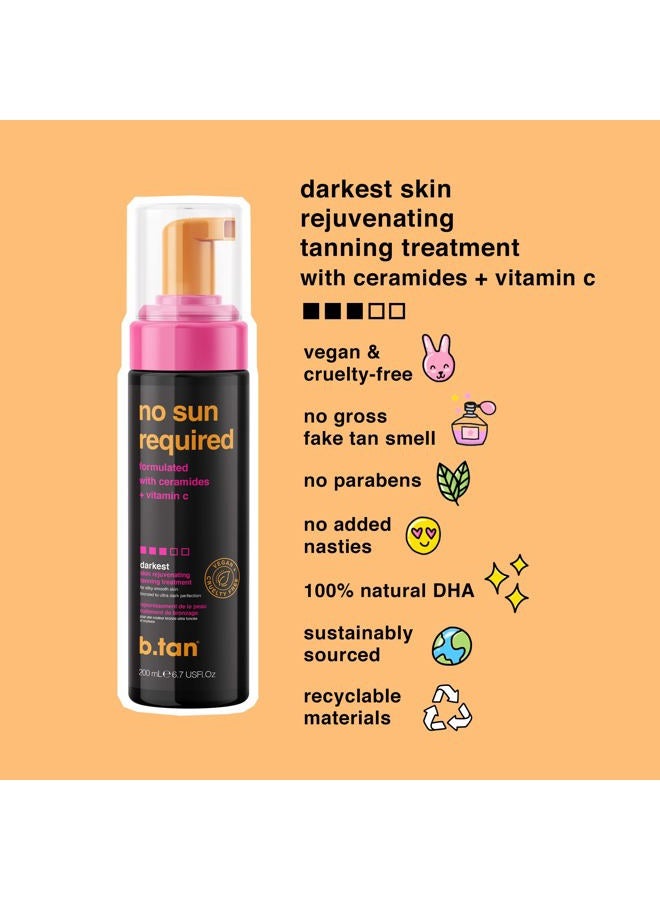 b tan ب.تان موس التسمير الذاتي الداكن | لا حاجة للشمس - 1 ساعة برونز سريع، بدون رائحة تان مزيف، أفضل تان غير شمسي ملون، للوجه والجسم، توهج أسترالي، ترطيب فائق، فيتامين سي، 200 مل - Image 3