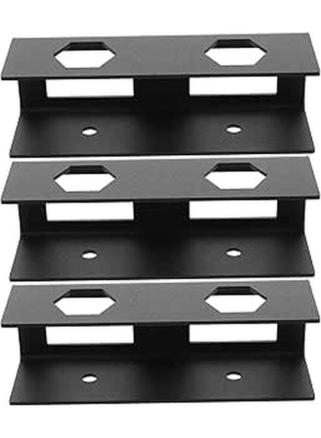 Black Metal Laptop Desk Mount Holder Shelf for Keyboard Storage Office Home Use - Image 1