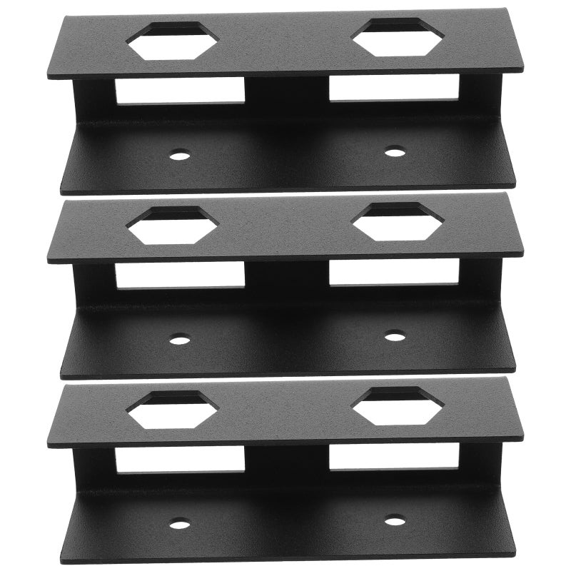Black Metal Laptop Desk Mount Holder Shelf for Keyboard Storage Office Home Use - Image 2