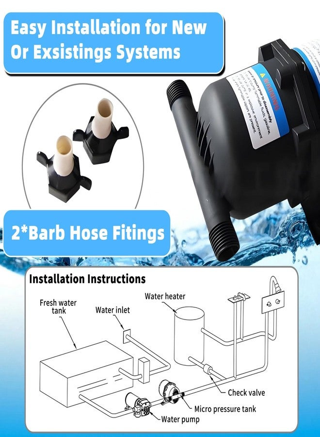 SAILINGFLO Pre-Pressurized Accumulator Tank - 0.75L Volume, 125 PSI, Quiet Operation, Stabilize Flow, Extend Pump Life for RVs,Marine, and Off-Grid Systems (Black) - Image 4